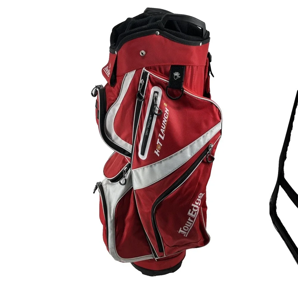 Tour Edge Hot Launch 2 Cart Bag Red, Light Weight! 14-way Divided Top